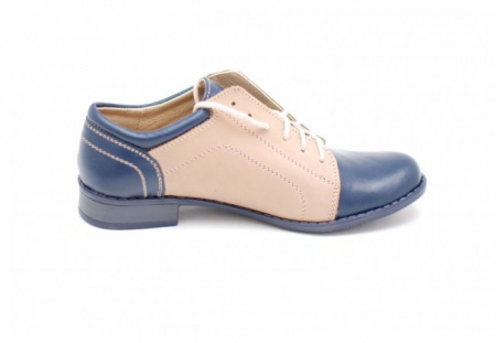 Pantofi dama piele naturala casual cu siret cod P93 - Img 3