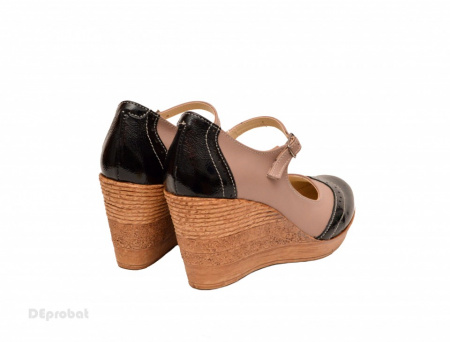 Pantofi dama piele naturala cu platforma cod P159 - Img 2