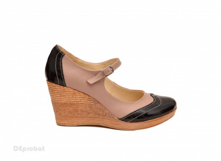 Pantofi dama piele naturala cu platforma cod P159 - Img 3