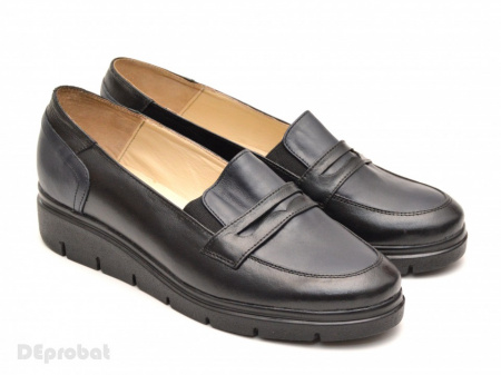 Pantofi dama casual-eleganti din piele naturala cu elastic cod P49