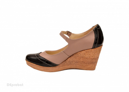 Pantofi dama piele naturala cu platforma cod P159 - Img 4