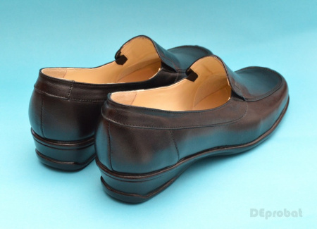 Pantofi dama piele naturala negri cu elastic cod P55 - Made in Romania - Img 2