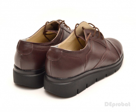 Pantofi dama maro casual-eleganti din piele naturala cod P47M - Img 2