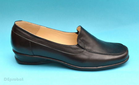 Pantofi dama piele naturala negri cu elastic cod P55 - Made in Romania - Img 3