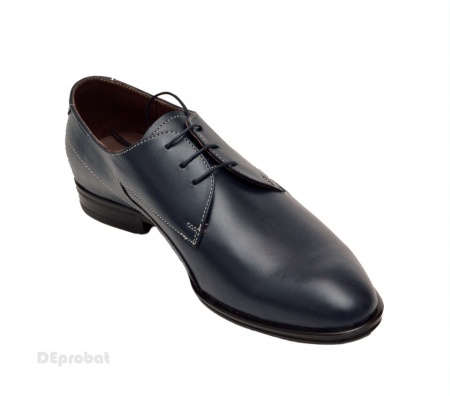 42 - Pantofi barbatesti bleumarin lucrati manual piele naturala cod LSP154BL - Editie de LUX - Lichidare Stoc - Img 6