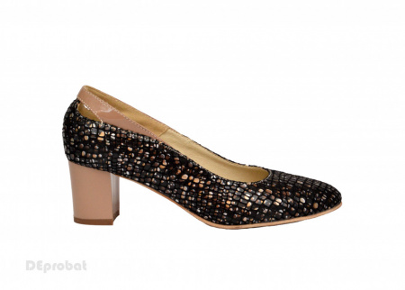 Pantofi dama eleganti cu toc imbracat in piele naturala cod P342 - Img 3