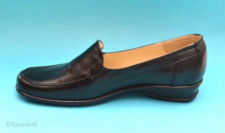 Pantofi dama piele naturala negri cu elastic cod P55 - Made in Romania - Img 4