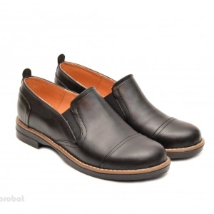37 - Pantofi dama negri casual-eleganti din piele naturala cod P75NEL Natasha