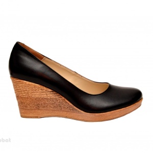 Pantofi negri dama eleganti - casual din piele naturala