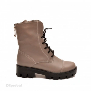 Bocanci gri dama piele naturala sport-casual