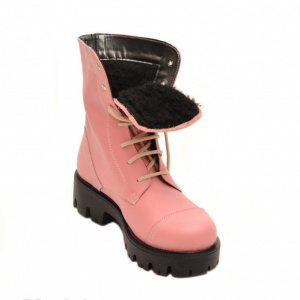 Bocanci roz dama piele naturala sport-casual cod BOC14ROZ - Made in Romania - Img 5