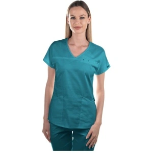 Costum medical Ambra dama - turcoaz