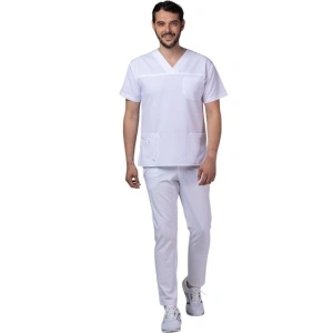 Costum medical Stellar unisex - alb