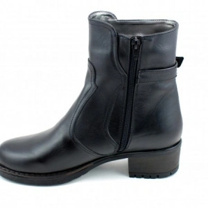 Ghete dama casual-elegante negre din piele naturala