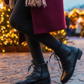Ghete piele dama romanesti Negre casual-elegante cod G14N - Made in Romania