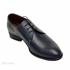 Pantofi barbatesti bleumarin lucrati manual piele naturala