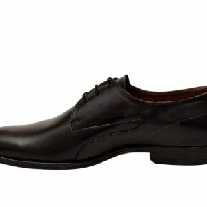 Pantofi barbatesti negri lucrati manual piele naturala