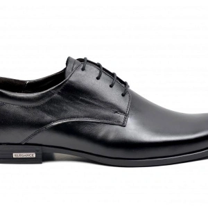 Pantofi barbati piele naturala negri casual-eleganti