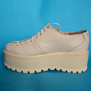 Pantofi bej dama cu talpa inalta 5,5 cm din piele naturala cod P188BEJ - Img 4