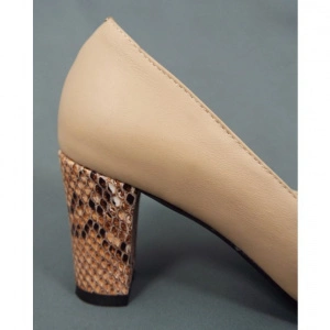 Pantofi dama eleganti din piele naturala bej