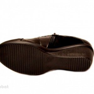 Pantofi dama negri din piele naturala tip botine