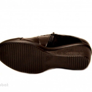 Pantofi dama negri din piele naturala tip botine