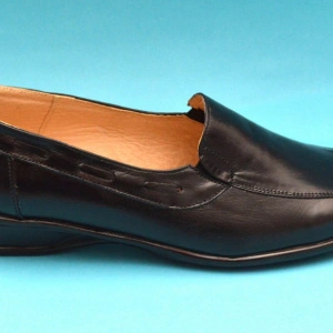 Pantofi dama piele naturala negri cu elastic 