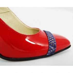 Pantofi dama rosii lacuiti din piele naturala cod P336 - Img 5
