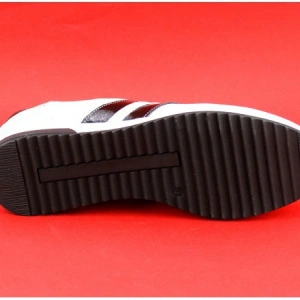 Pantofi sport dama piele naturala alb cu negru
