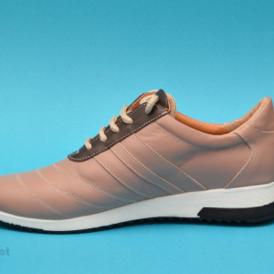 Pantofi sport dama piele naturala bej cod P123 - Made in Romania - Img 4