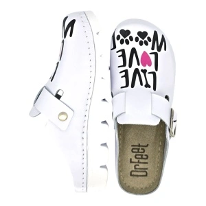 Saboti medicali Dr Feet 1100 alb - Live Love Woof - dama
