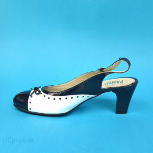 Sandale dama din piele naturala toc aplicat 6 cm cod S315 - Img 4