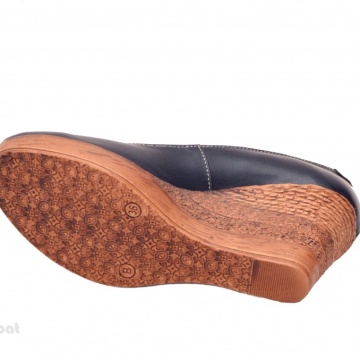Pantofi bleumarin dama fabricati manual in Romania