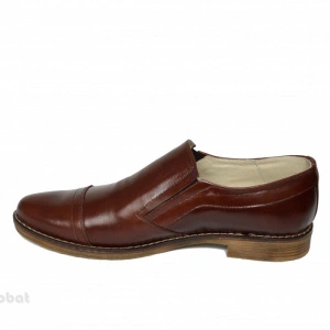 Pantofi barbati piele naturala maro cu elastic