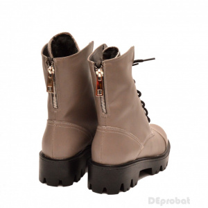 Bocanci gri dama piele naturala sport-casual cod BOC14GRI - Made in Romania - Img 6