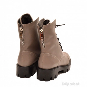 Bocanci gri dama piele naturala sport-casual
