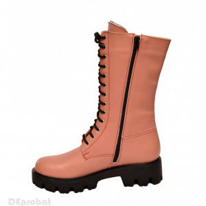 Bocanci roz pal dama piele naturala cod BOC23ROZ - Made in Romania - Img 4