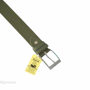 Curea piele naturala verde (kaki) calitate superioara