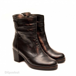 Ghete negre dama casual-elegante din piele naturala cod G38