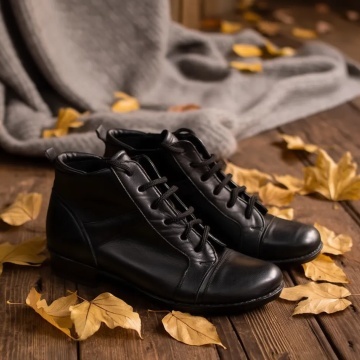 Ghete dama piele naturala Negre casual-elegante