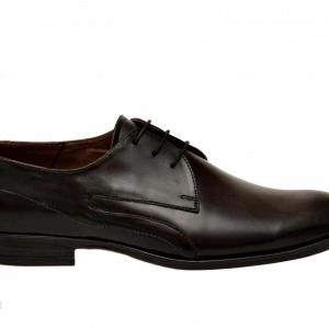 Pantofi barbatesti negri lucrati manual piele naturala