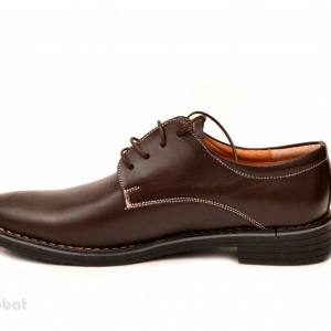 Pantofi barbati piele naturala maro casual-eleganti cu siret
