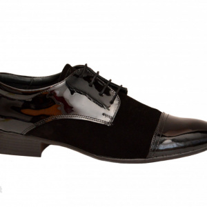 Pantofi barbati piele naturala negri casual-eleganti