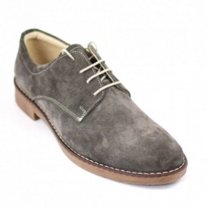 Pantofi barbati piele naturala velur gri casual-eleganti