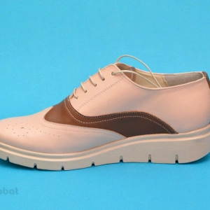 Pantofi dama bej casual-eleganti din piele naturala