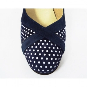 Pantofi dama bleumarin eleganti din piele naturala cu toc de 9 cm
