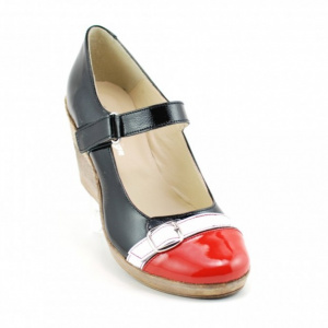 Pantofi dama eleganti - casual lacuiti din piele naturala