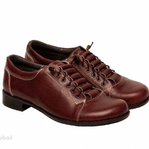 Pantofi dama grena cu siret elastic din piele naturala cod P181GR