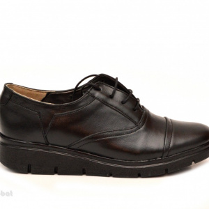 Pantofi dama negri casual-eleganti din piele naturala