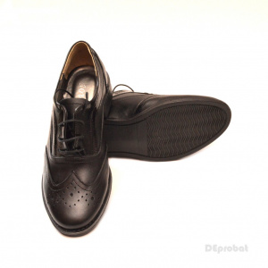 Pantofi dama negri casual-eleganti din piele naturala Oxford Black 